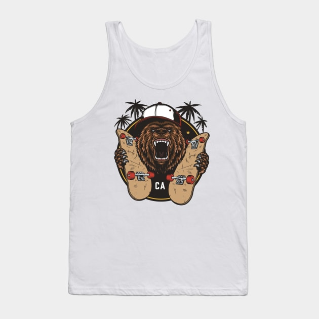 california skate bear Tank Top by ramonagbrl